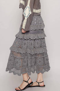 Pol - Ruffle Crochet Skirt