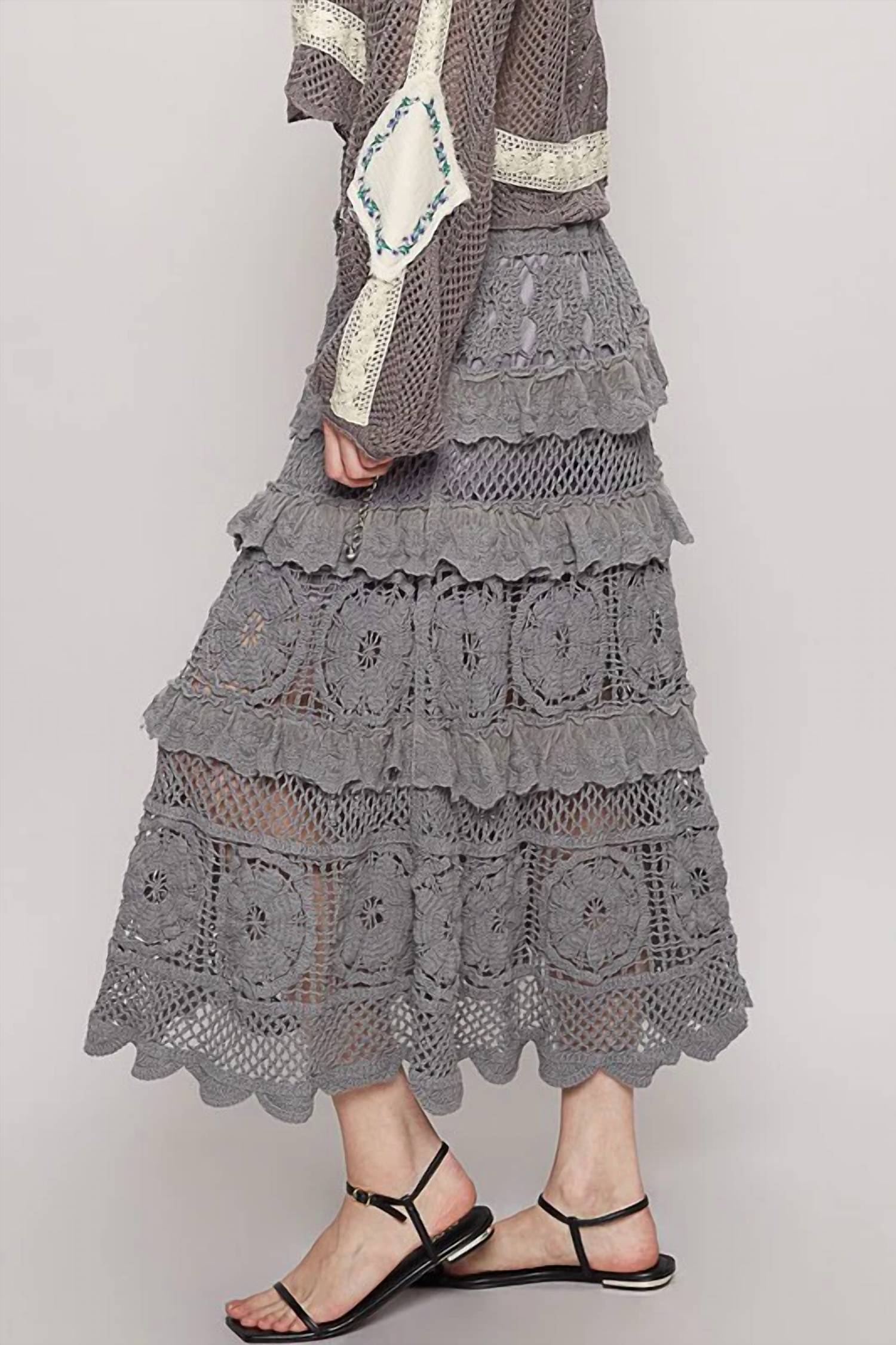 Pol - Ruffle Crochet Skirt