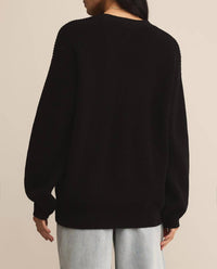 Z Supply Voyager Cardigan in black 1 - women's cardigan - alternate view