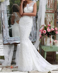 Sherri Hill - Lace Mermaid Bridal Gown