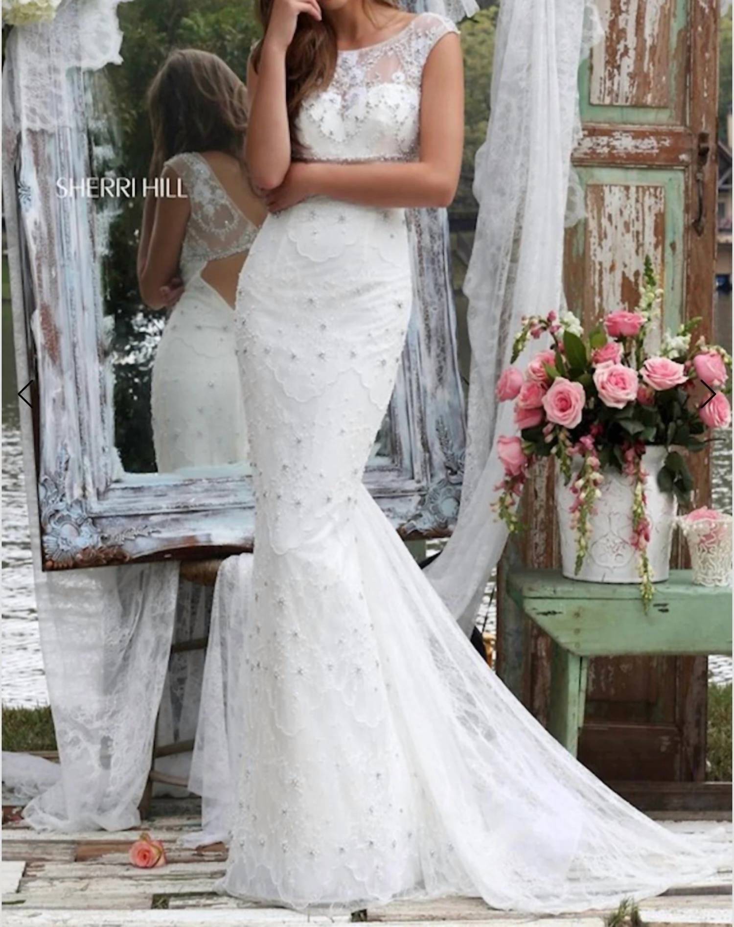 Sherri Hill - Lace Mermaid Bridal Gown