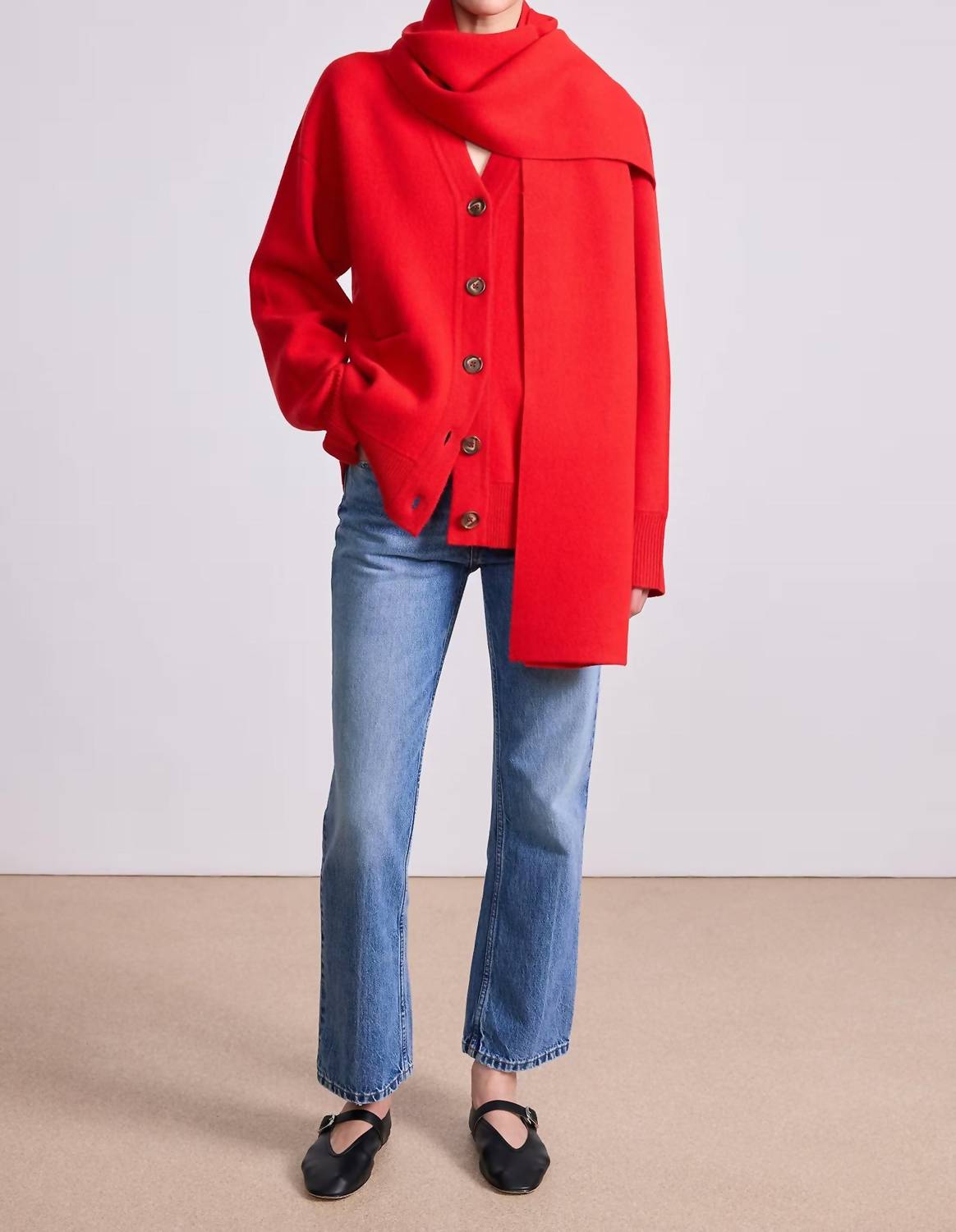 Apiece Apart - Medina Cardigan With Scarf Top