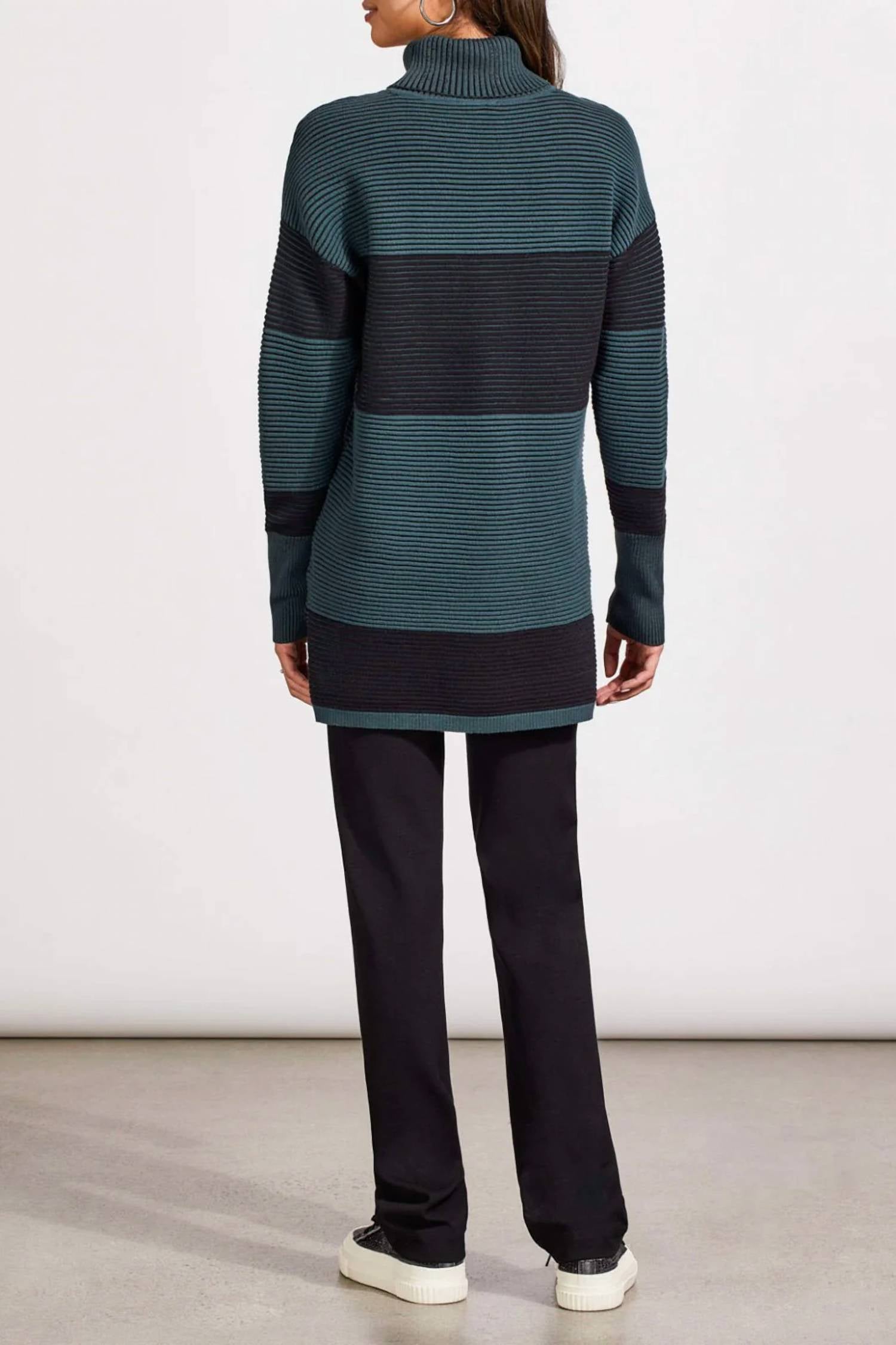 Tribal - Two Tone Ottoman Turtleneck Sweater