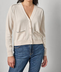 Lilla P - Women's Saddle Sleeve V-neck Cardigan