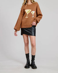 Flat White - Martini Crewneck Sweater Pullover
