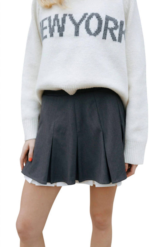 Mable - Preppy Pleat Skirt