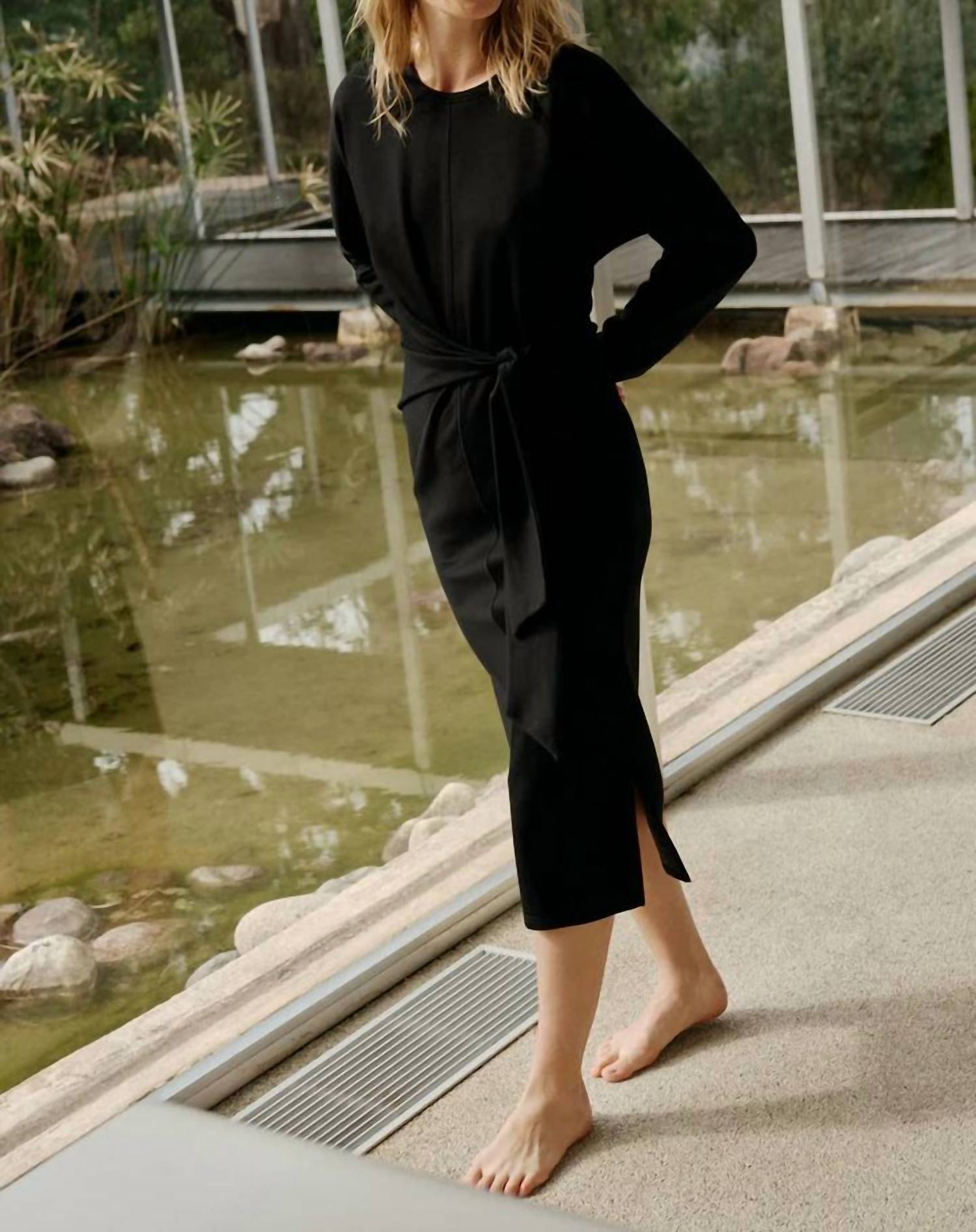 Indi & Cold - Women's Knotted Knit Dress