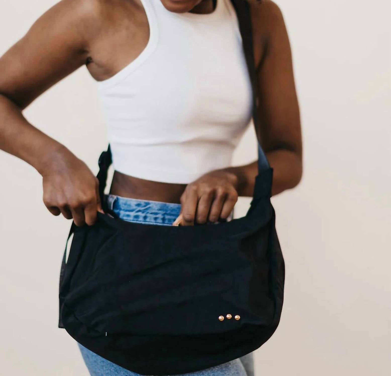 Pretty Simple Women's Brevin Hobo Bag in black - women's bag