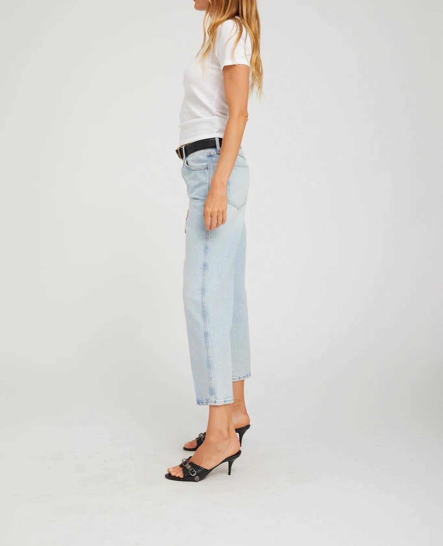 Sprwmn - Farrah Cropped Slim Boyfriend Jeans