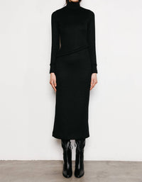 Du Paradis - Valentina Long Sleeve Turtle Neck Dress
