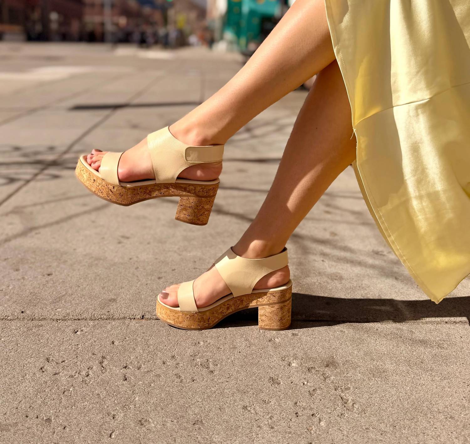 Softwaves - Women's Ivette Leather Platform Sandals
