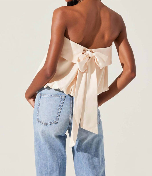 Astr - Khloe Strapless Bow Back Top