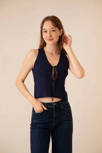 Elan - Jaida Tie-front Top