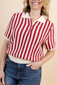 Polagram - Melina Stripe Knit Top