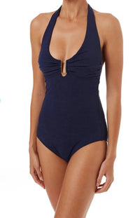 Melissa Odabash - Tampa Zigzag Halterneck U-trim Swimsuit
