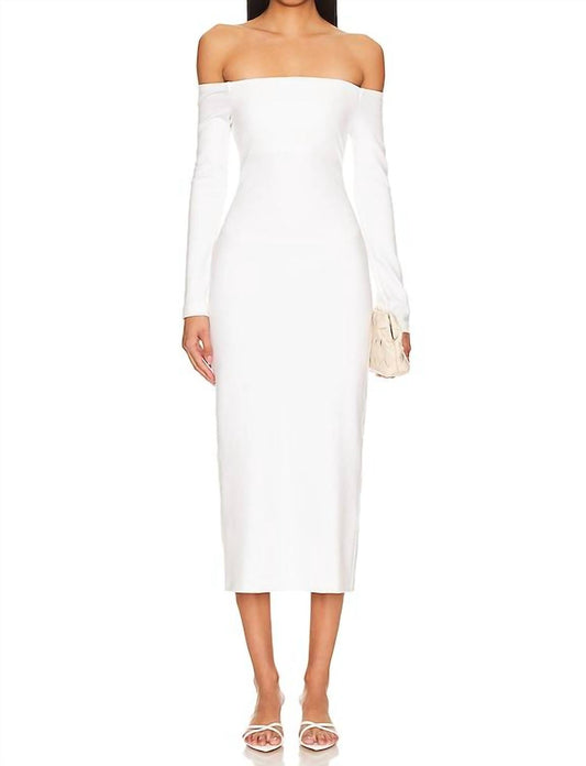 Enza Costa - Off-Shoulder Midi Dress