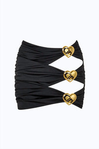 cin cin Coupe Heart Cut-Out Mini Butterfly Skirt in black - women's skirt - view 4