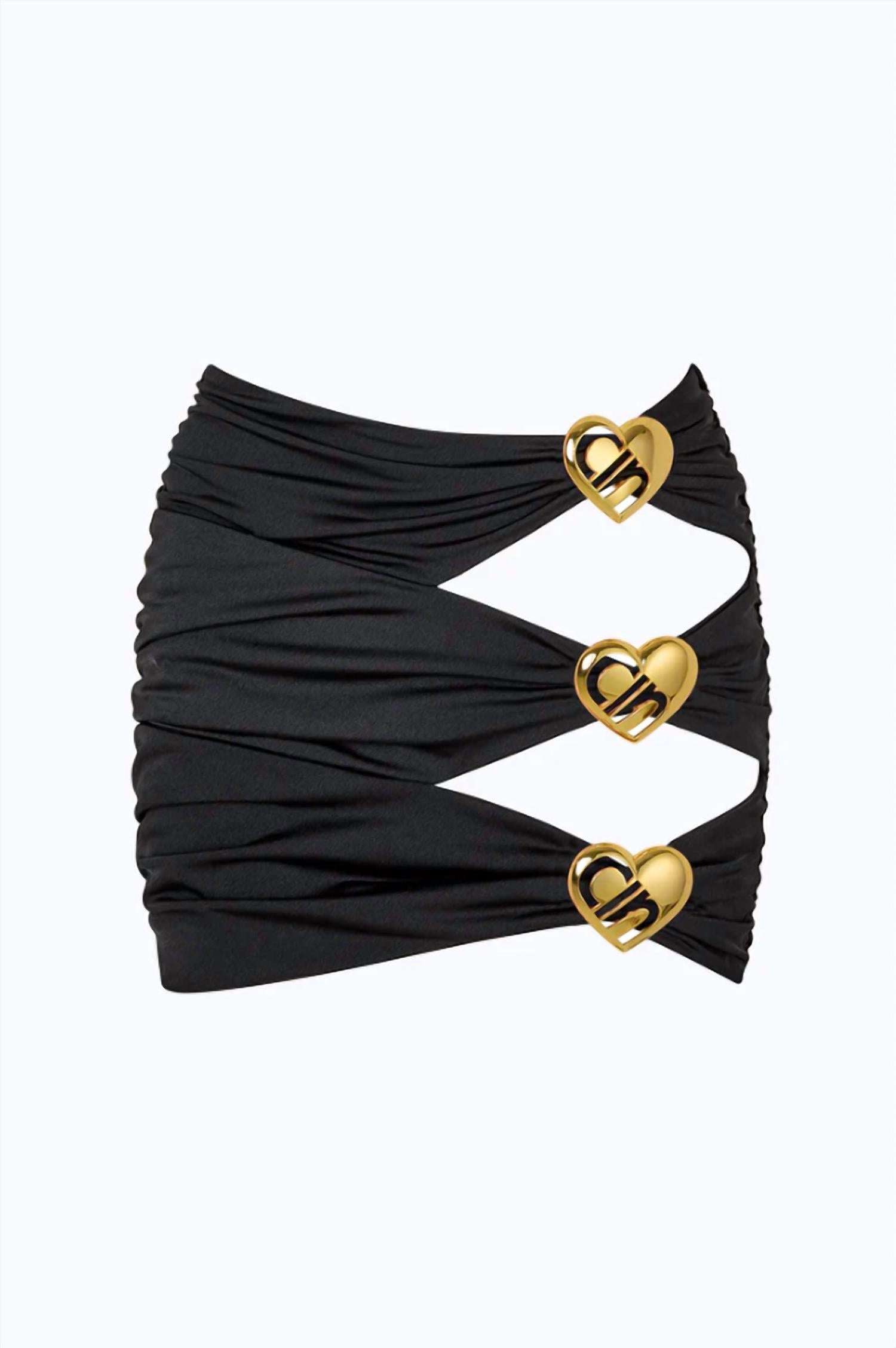cin cin Coupe Heart Cut-Out Mini Butterfly Skirt in black - women's skirt - view 4