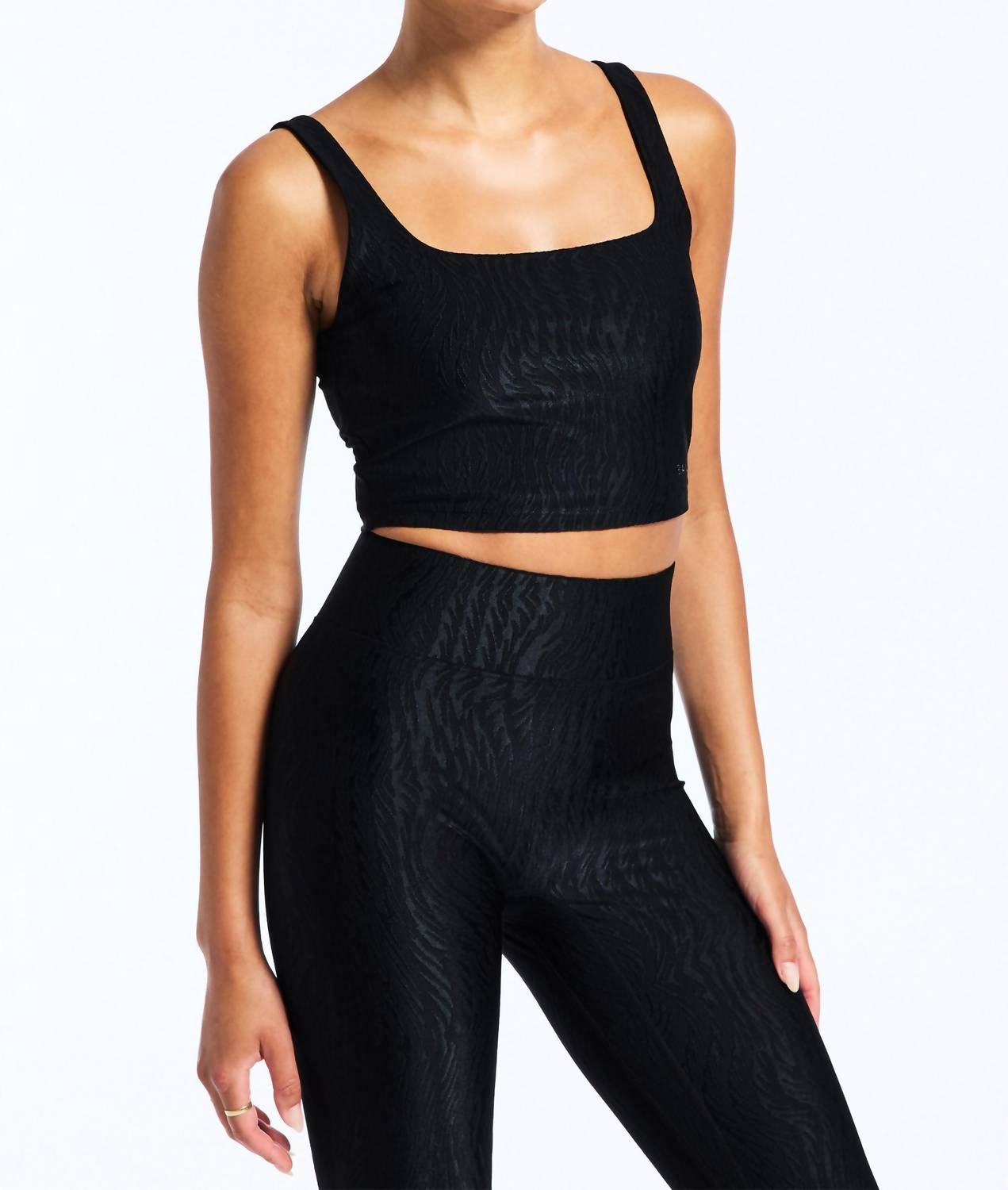Bandier - Tempo Crop Jacquard Bra