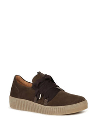 GABOR Women's Bow Suede Sneaker in brown - women's sneaker - alternate view