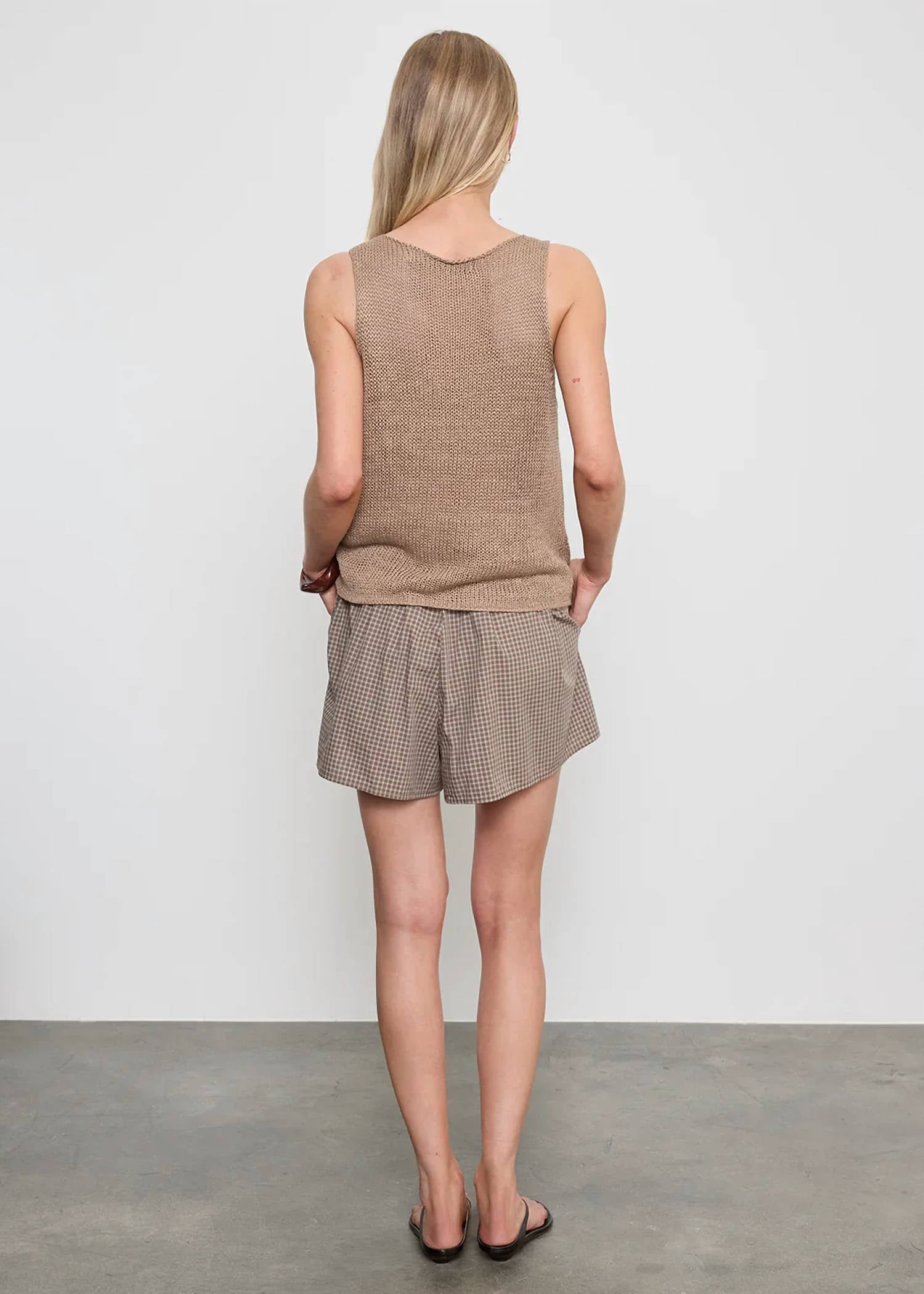 Enza Costa - Linen Open Knit Tank Top