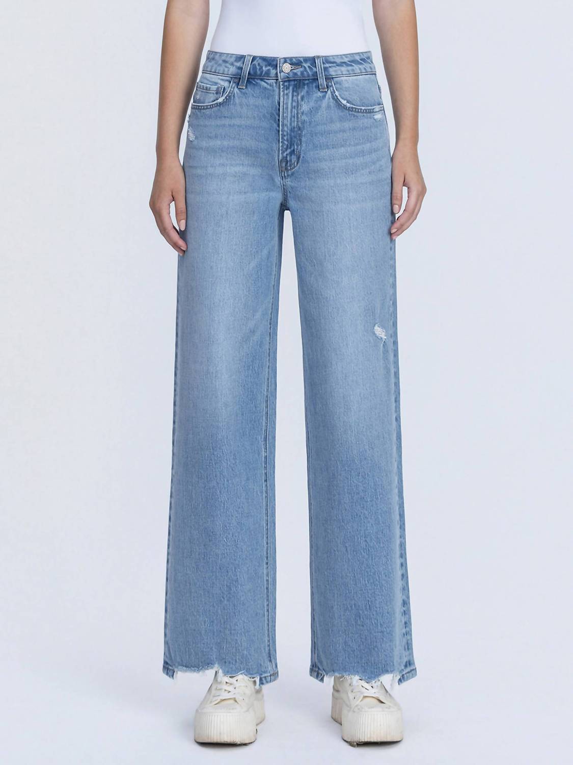 Vervet By Flying Monkey - Rosalee High Rise Wide Leg Jeans