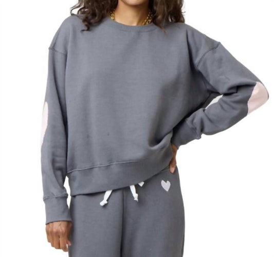 Kerri Rosenthal - Boyfriend Heart Patchwork Sweatshirt