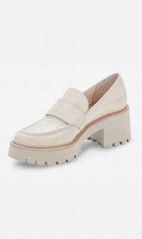 Dolce Vita Women's Halona Loafers in ivory - women's flats - detail view