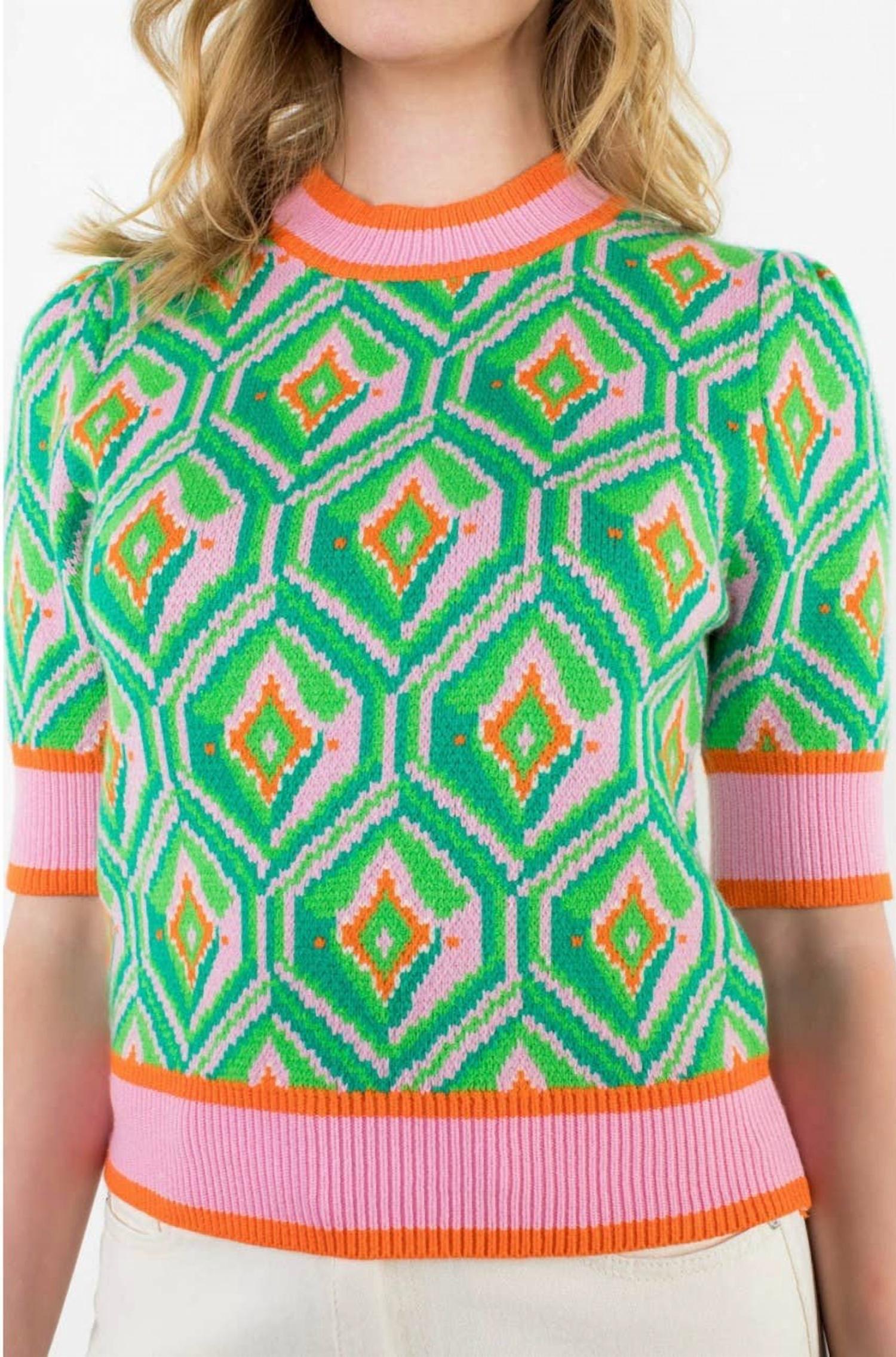 Thml - Harley Short Sleeve Pattern Knit Top