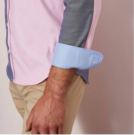 Eden Park - Oxford Cotton Colour-block Polo Shirt