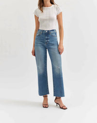 Daze - Pleaser High Rise Wide Leg Ankle Jean