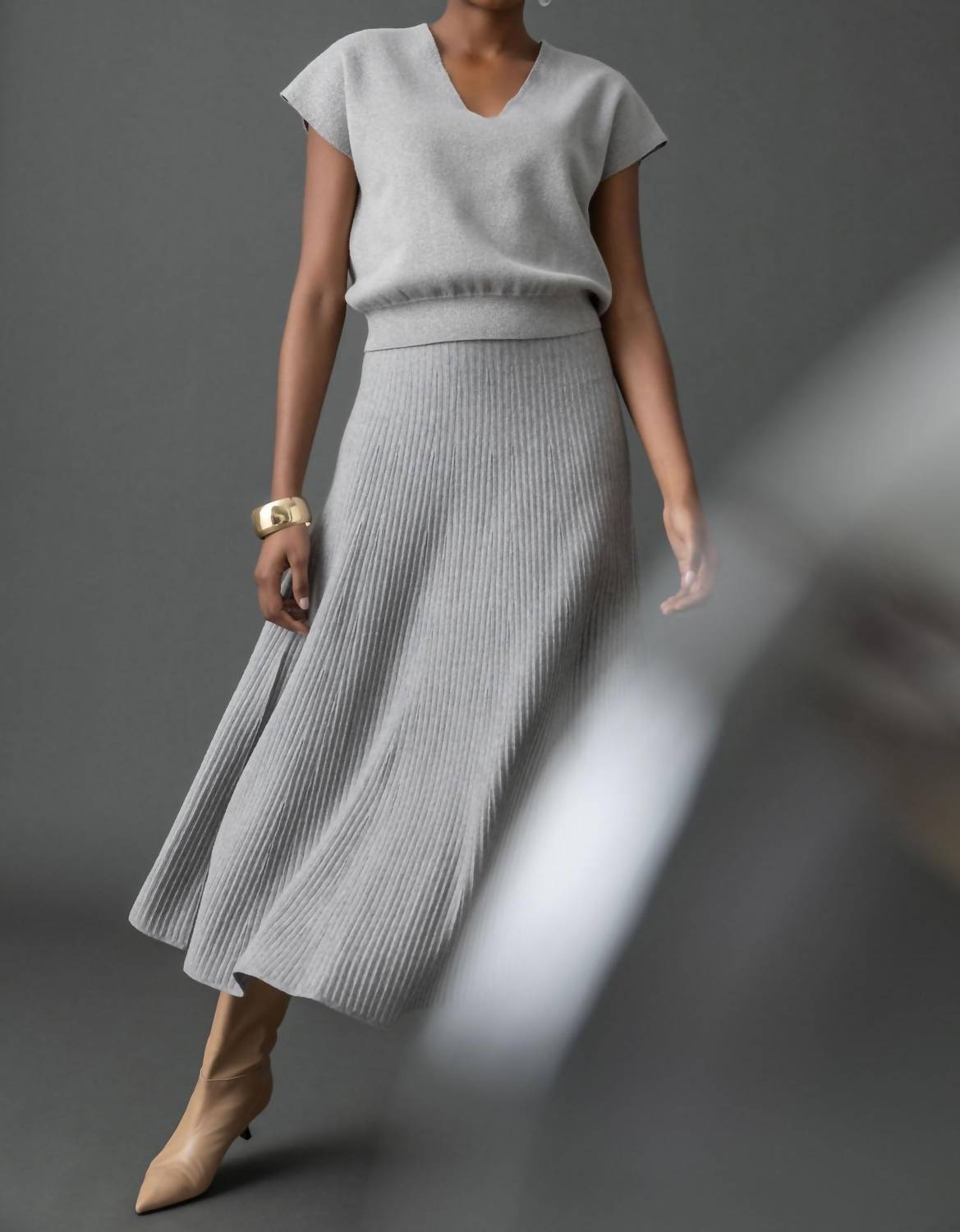 Lilla P - Metallic V Neck Sweater