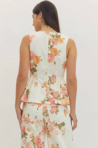 Entro - Floral Peplum Top