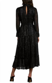 Elan - International Shimmer Striped Maxi Dress