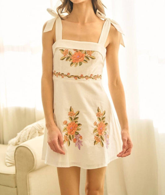 Lalavon - Blossom Stitch Mini Dress