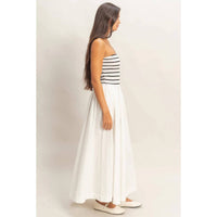 Hyfve - Striped Strapless Flowy Dress