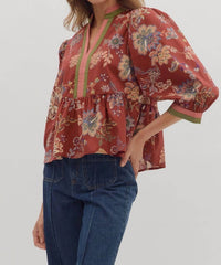 Entro - Winter Floral Top