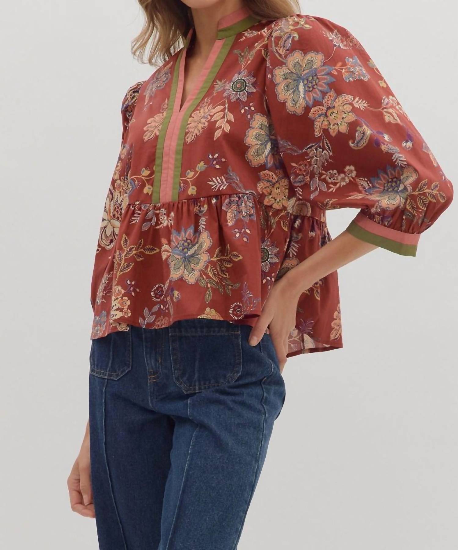 Entro - Winter Floral Top