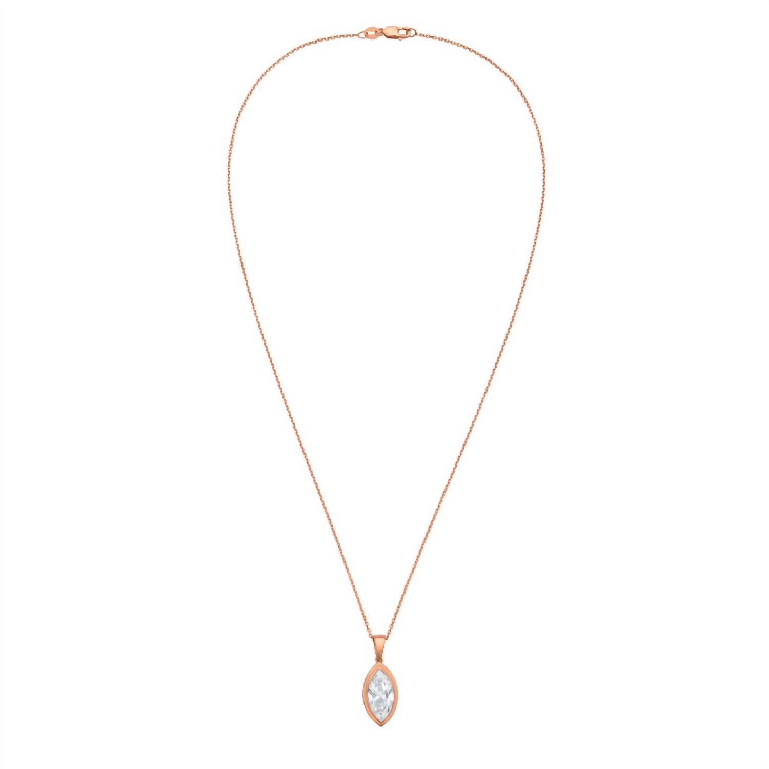 Diana M Jewels - Women's Marquise Lab-Grown Diamond Pendant Necklace (3.00 Ct) - Signature