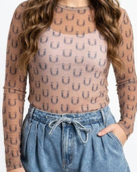 Blakeley - Horseshoe Mesh Top
