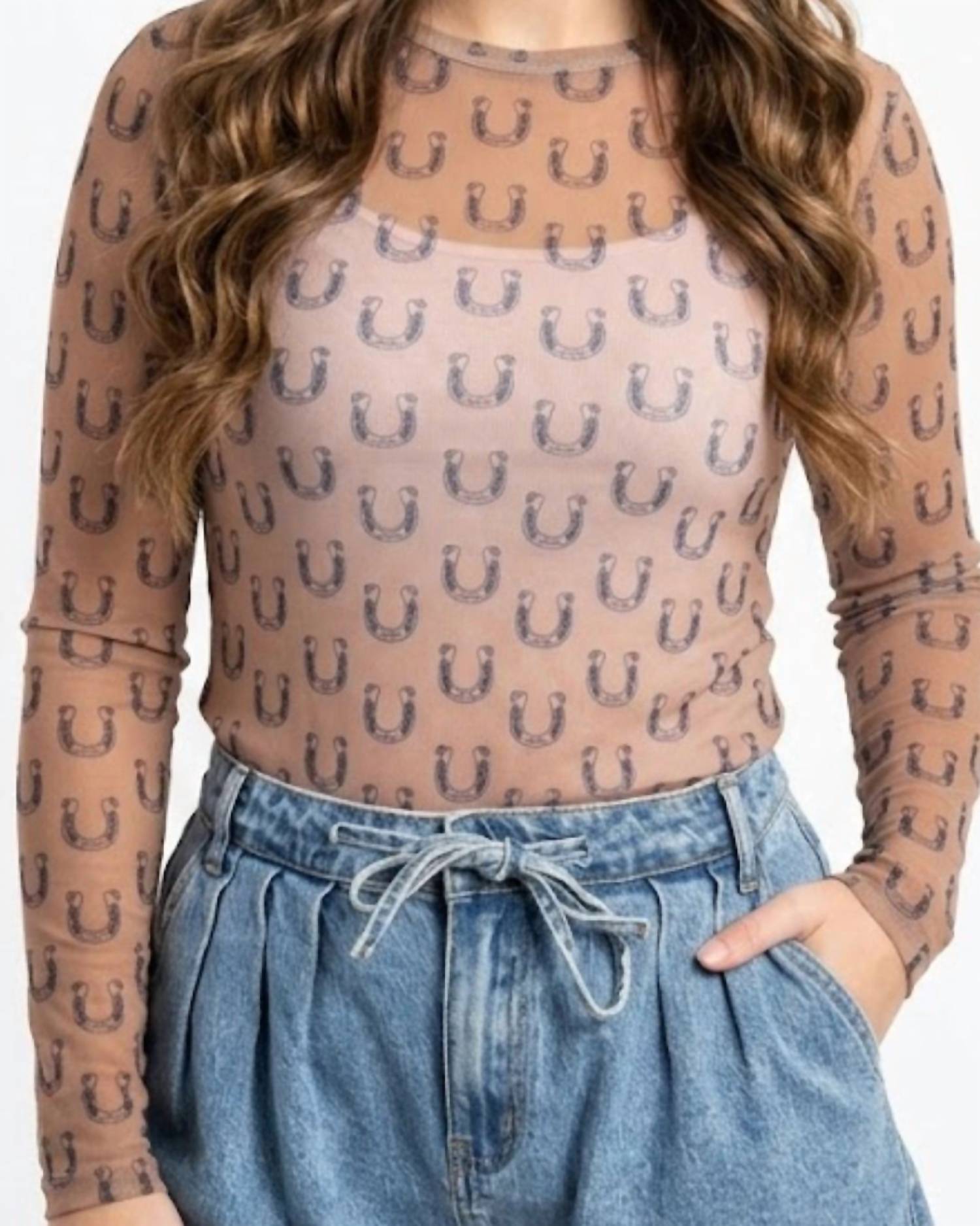 Blakeley - Horseshoe Mesh Top