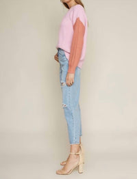 Dee Elly - Multi Color Long Sleeve Knit Sweater