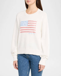 Loveshackfancy - Ty Flag Cotton Pullover Sweater