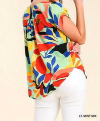 Umgee - Abstract Short Sleeve Top