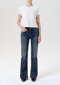 AGOLDE Kick Boot Jeans in stencil - women's pants - detail view