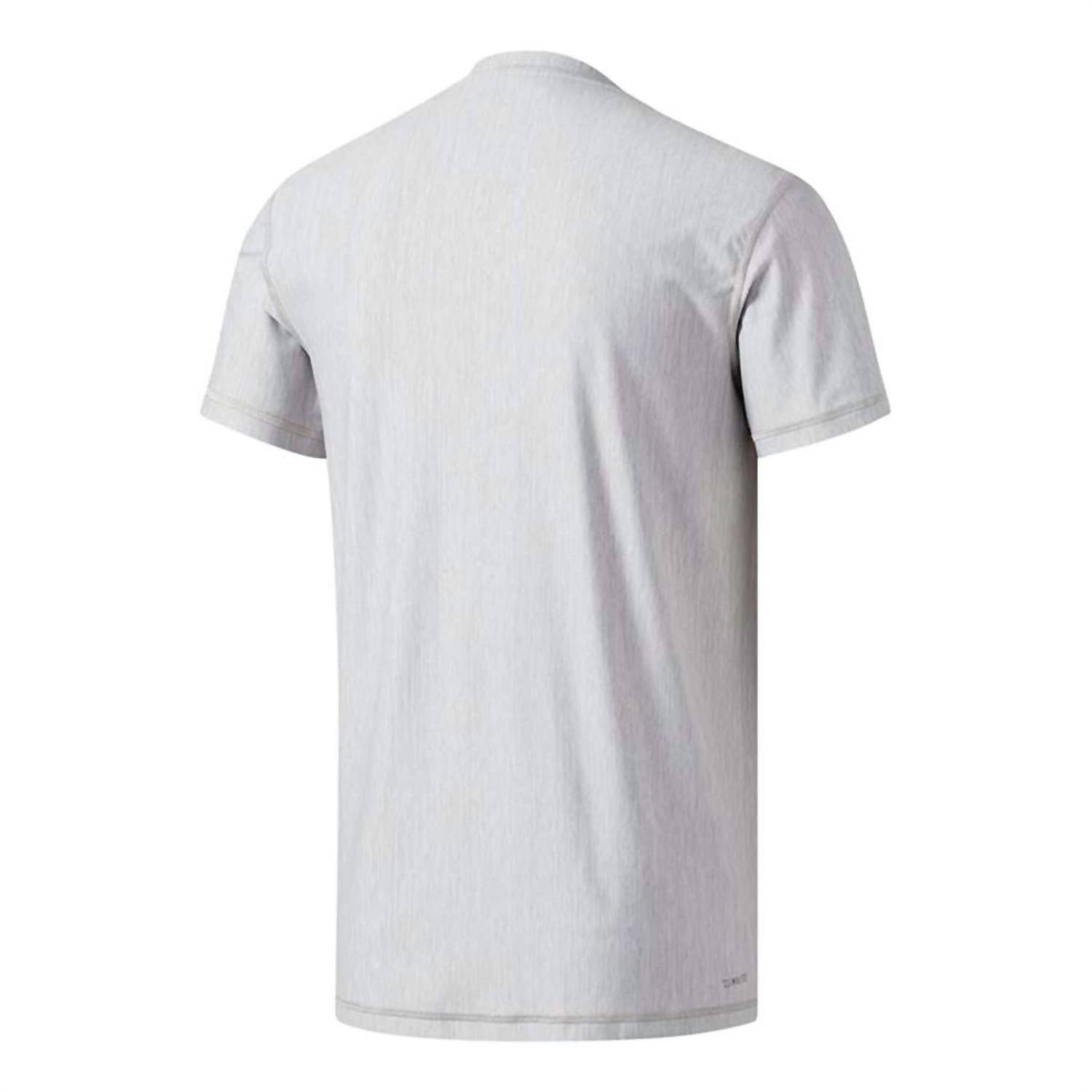 adidas Men's Vertical Heather Short Sleeve Tee in gray - men's t-shirt - view 4