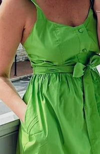Jade - Grass Bodice Sundress Midi Dress