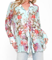 Aratta The Thought Of You Shirt in teal - women's shirt