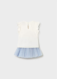 Mayoral - Girls Roses Tulle Skirt Set