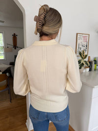 Current Air - Teegan Buttoned Collar Pullover Sweater